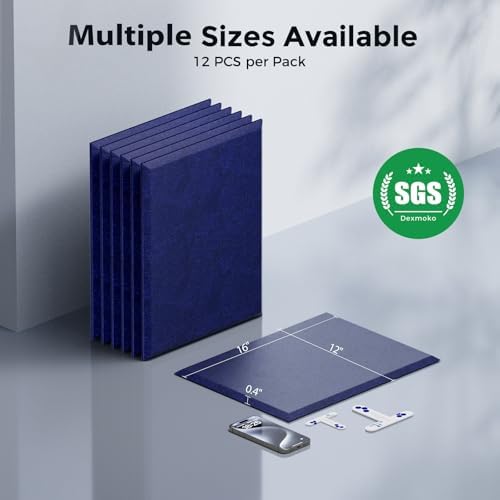 12 Pack Self-Adhesive Acoustic Panels, 2nd Generation Sound Absorbing Panel - Image 7