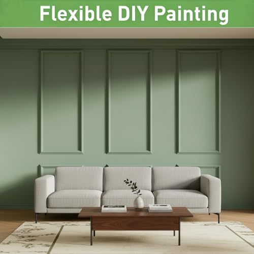 Pre Cut Wall Molding Kit, 3 Set Ready-to-Assemble Wainscoting Panels - Image 5