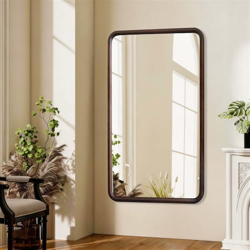 Bathroom Mirror for Wall, Wood Rectangle 30 x 48 inch Hanging Vanity Mirrors - Image 2