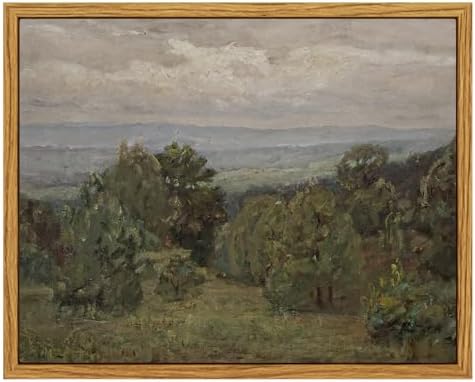InSimSea Framed Canvas Wall Art, Vintage Landscape Art by InSimSeaArt