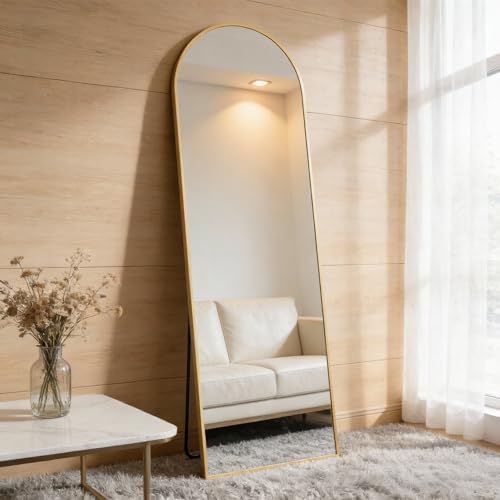 NEWBULIG 64"x21" Arched Full Length Mirror, Full Body Floor Mirror by NEWBULIG