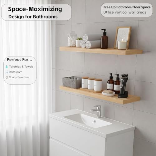 Lufia Floating Wall Shelves, MDF - Image 5