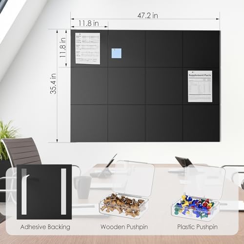 MaxGear Felt Bulletin Board 48" x 36" - Image 4