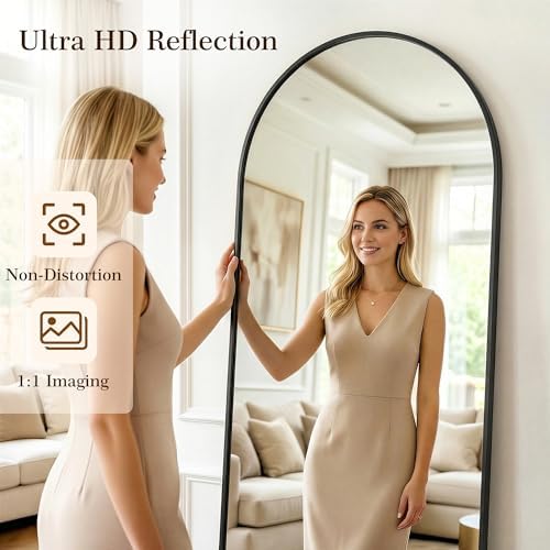 71"x28" Arched Full Length Mirror, Full Body Floor Mirror - Image 4