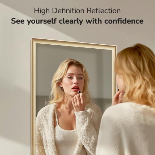 USHOWER 30x40 Inch Brushed Gold Bathroom Mirrors - Image 5