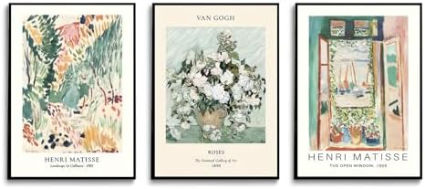LYPHNX Sage Green Matisse Poster Wall Art Vintage Abstract Floral Prints Set of by Unknown