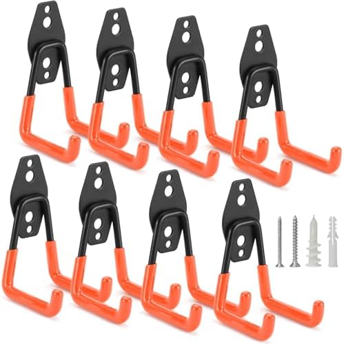 8 Pack Heavy Duty Garage Hooks Storage Organizer Wall Mount Power and Garden by LUPYJI