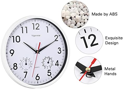 10 Inch White Wall Clock Silent Wall Clocks - Image 4