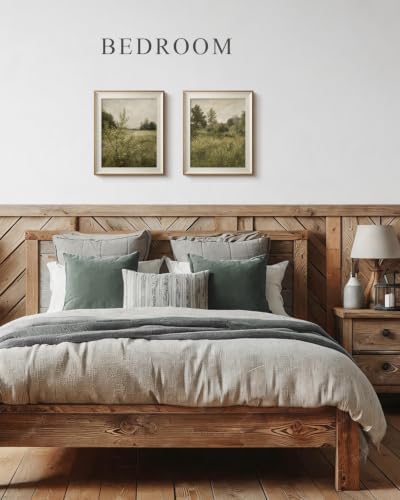 VIYYIEA Vintage Framed Countryside Landscape Wall Art Set, 10x12 Inch - Image 3