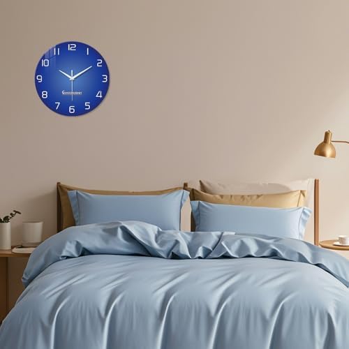 XNM Big Minimalist Glass Wall Clocks Battery Operated 16 Inch - Image 4