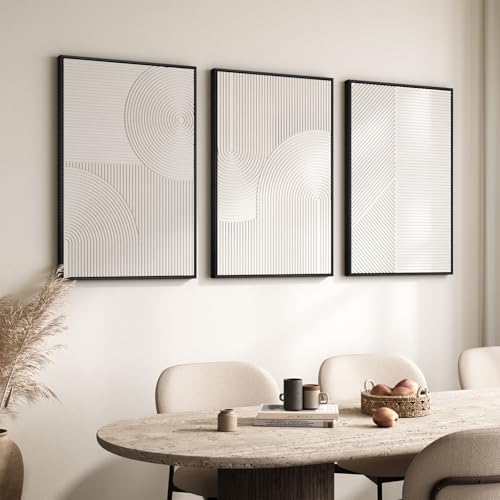 Large 3D Textured Modern White Abstract Wall Art - Image 5