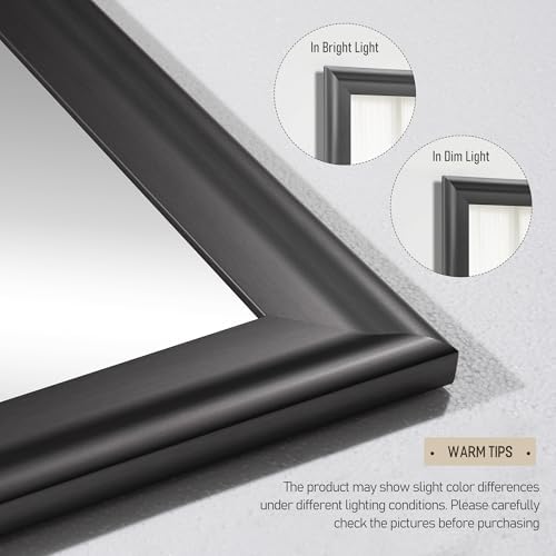 Wall Grey Mirror for Bathroom, Rectangle Rustic 24 x 36 inch Vanity Mirrors - Image 6