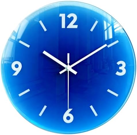 12 in Modern Wall Clock, Silent Glass Clock, Decorative Wall Clocks by YTAONS