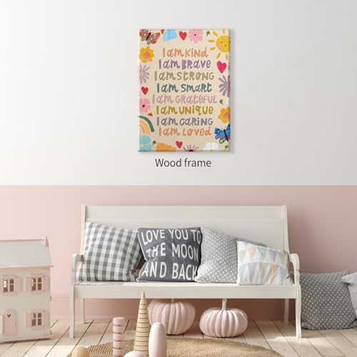 Kids Positive Quotes Wall Art Fashion Colorful Floral Affirmation Poster Cute - Image 5
