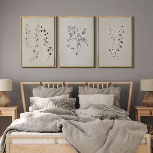 MUDECOR Framed Canvas Print Wall Art Set Botanical Sprigs - Image 5