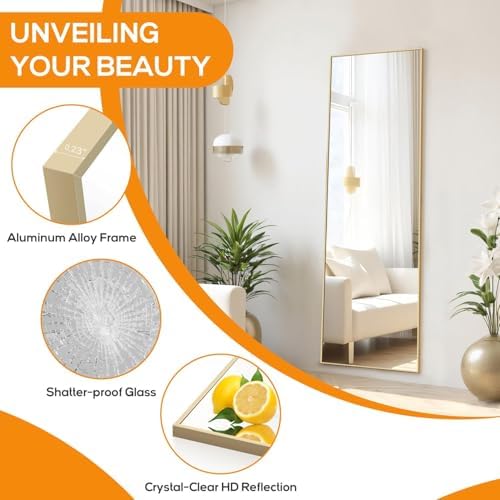 16"x59" Mirror Full Length, Upgraded Body Wall Mirrors - Image 3