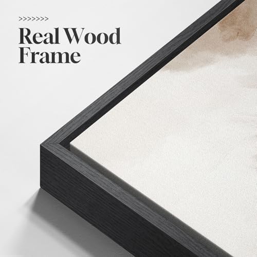 Extra Large Framed Brown Beige Abstract Wall Art - Image 5
