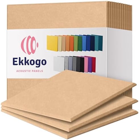 Acoustic Panels 12-Pack Soundproof Wall Panels 12"X12"X0.4" Sound Panels High by EkkogoAcousticPanels