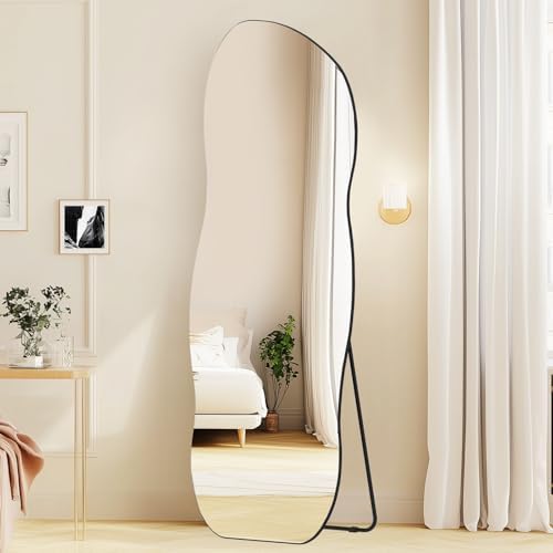 QDSSDECO Full Length Mirror Irregular Wavy Mirror by QDSSDECO