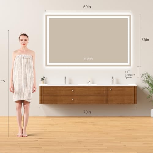 60"x 36" LED Bathroom Mirror - Image 2