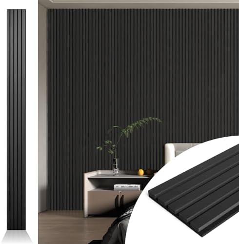 Art3d 4-Pack Fluted Acoustic Wood Slat Wall Panel, 107 x 8 Inch by Art3d