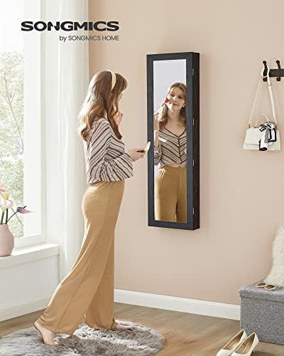 SONGMICS 6 LEDs Mirror Jewelry Cabinet, 47.2-Inch Tall - Image 2