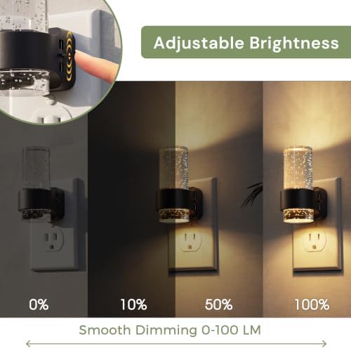 L LOHAS LED Night Lights Plug into Wall, 2 Pack Mini Dimmable Night Light - Image 3