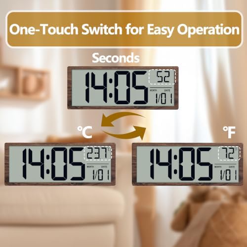 Maxstar Large Digital Wall Clock - Image 5