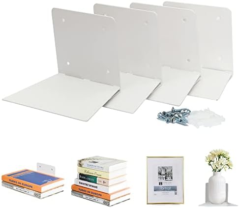 STORAGE MANIAC Invisible Floating Bookshelves Wall Mounted White by STORAGEMANIAC