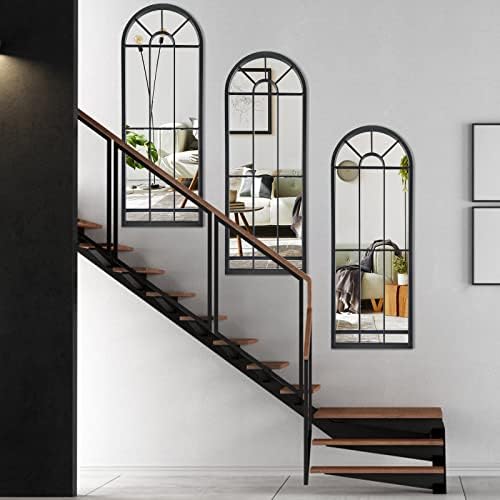 HQiJun Wall Mirror Window Decorative Mirrors Arched Farmhouse - Image 6