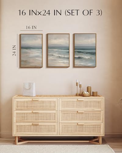 InSimSea Oversized Vintage Landscape Art, Coastal Picture - Image 6