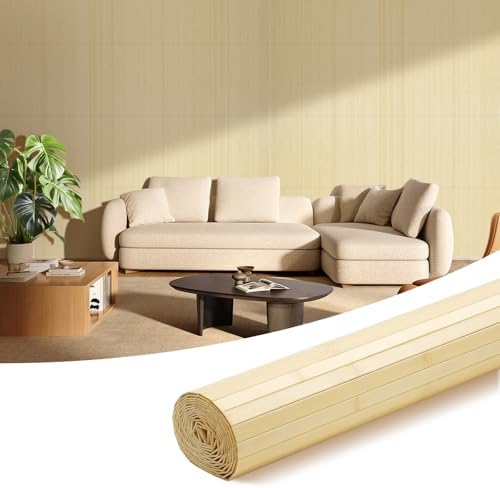 OUZUGIE 1 Pack 96x24 Inch Natural Bamboo Wall Panel by OUZUGIE