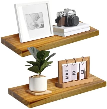 Teak Wood Floating Shelves Perfect by ILOT