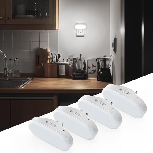 DORESshop Night Lights Plug into Wall, Daylight White Night Light, 4 Pack by DORESshop