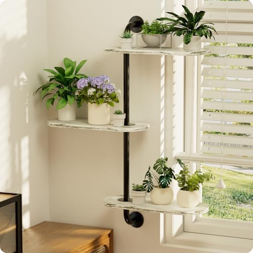 Rotating Window Plant Shelves 3-Tier, Wooden Window Shelf - Image 7