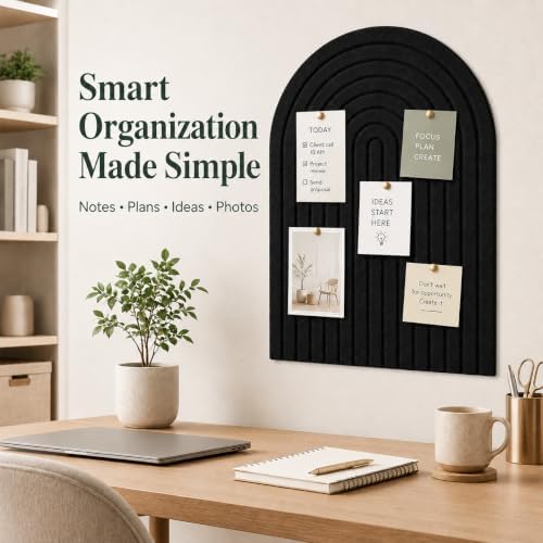 Large Arched Felt Bulletin Board, Sized 36" x 24" - Image 7
