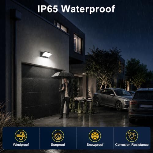 60W Motion Sensor Outdoor Wall Lights 360° Rotatable LED Panel 5000K - Image 6