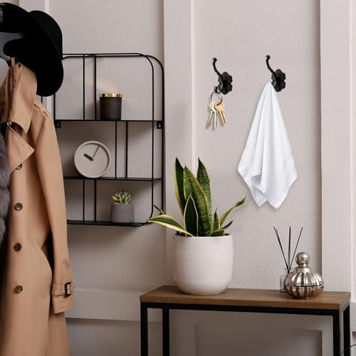 Zonon 4 Pcs Black Vintage Antique Coat Hooks Wall Mounted - Image 6