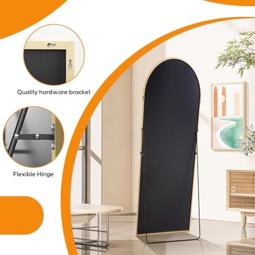 21"x64" Arched Mirror Full Length, Upgraded Body Wall Mirrors - Image 6
