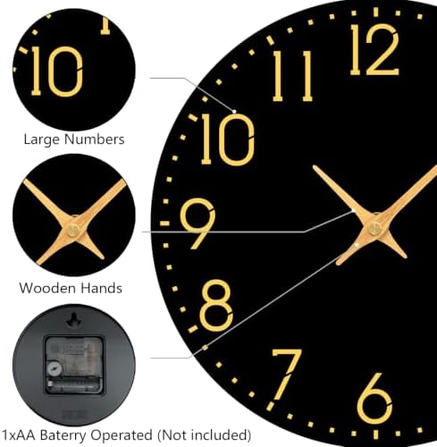 12 Inch Wall Clock Battery Operated - Image 5