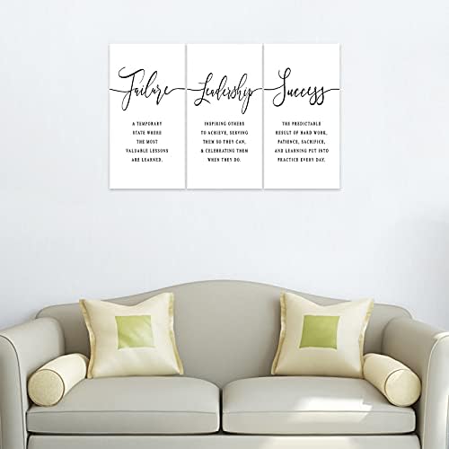 3 Piece Inspirational Canvas Wall Art, Quotes Motivational Mindset Print - Image 4