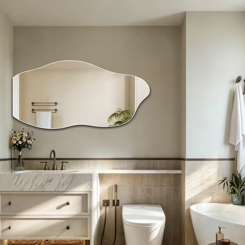 Niccy Wavy Full Length Mirror, Irregular Wall-Mounted Mirror - Image 6