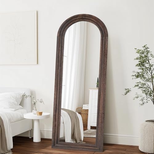 58x22 Arched Full Length Mirror, Solid Wood 3 Layer Frame - Image 6