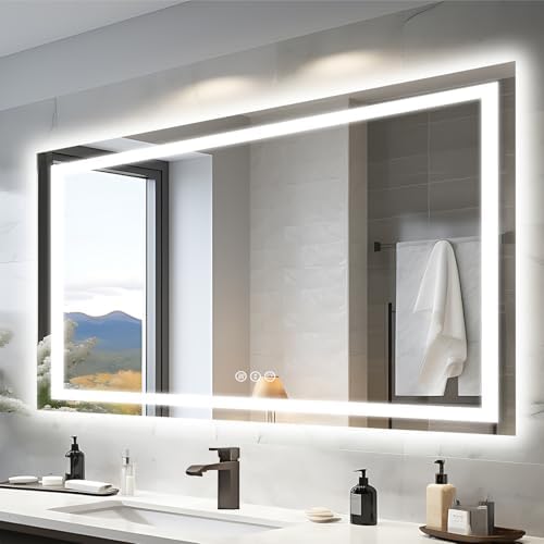 EchosLife 57"x36" Light Mirror for Bathroom by EchosLife