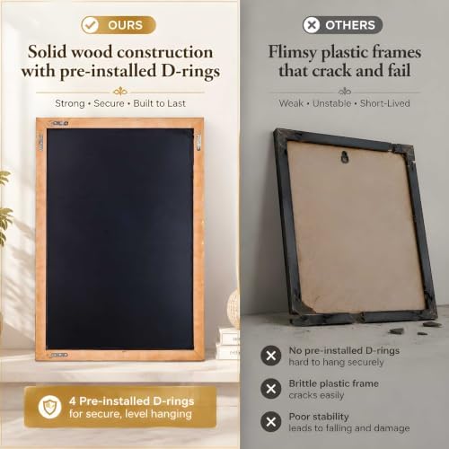 Vintage Gold Wall Mirror 52 x 28 Inch Antique Gold Baroque Mirror - Image 3