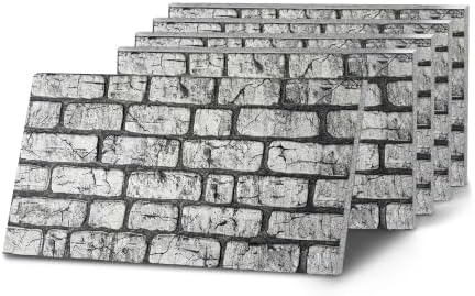 K&B Panels 3D Wall Panel, Realistic Rustic Brick Effect Styrofoam Wall Panelling by Unknown