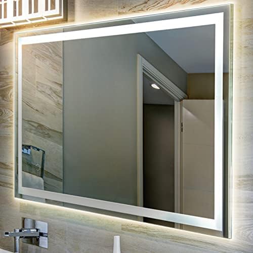 JONATHAN Y Pax LED Bathroom Vanity Mirror 36" x 48" Front Backlit by JONATHANY