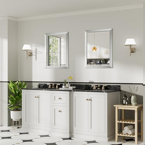 Briivue Bathroom Wall Mirror, 24x30 Inch - Image 4