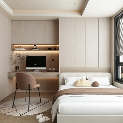 31.5"x157" Large Size Peel and Stick Wallpaper Beige Wood Contact Paper - Image 6
