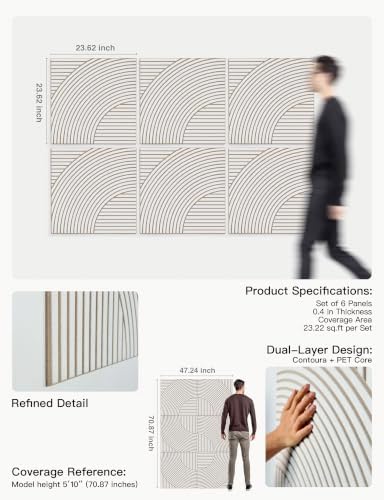 Acoustic Wall Panels 23.62 x 23.62 Inch, Noise Reduction & Echo Control Sound - Image 7